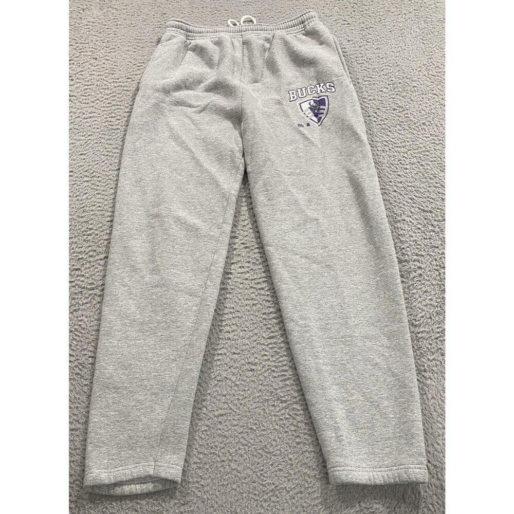 Milwaukee Bucks Sweatpants Men Large Gray NBA Basketball Pro Player Logo VTG 90s